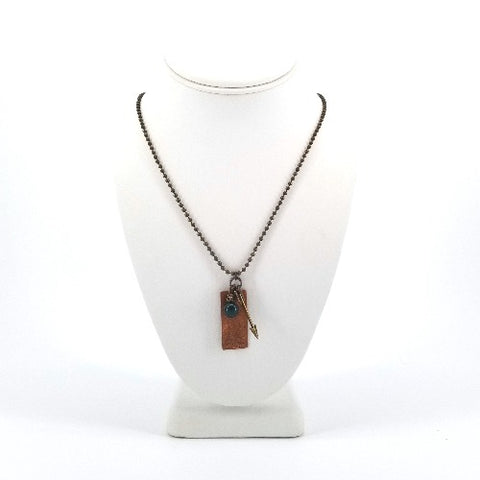 'Be Fearless, Be Strong' Copper Tag Necklace - Arts and Heritage St. Albert