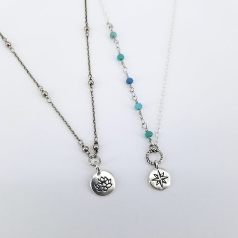 Little Lotus & True North Pendant Necklace - Arts and Heritage St. Albert