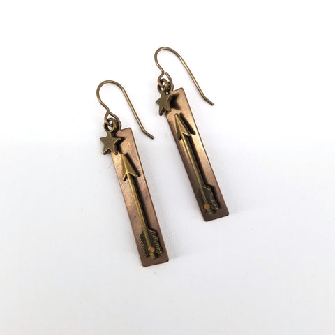 "Aim For The Stars" Riveted Arrow Earrings - Arts and Heritage St. Albert