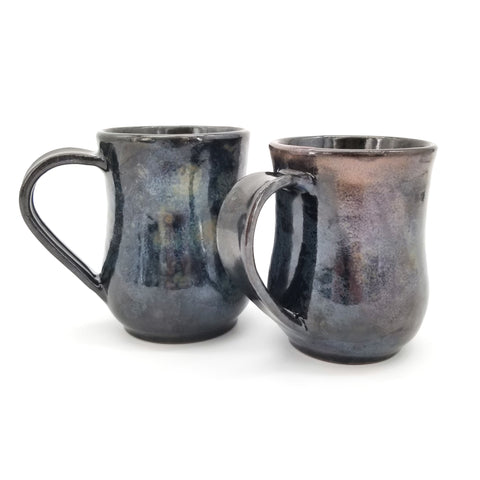 Mottled Black Tones Handmade Ceramic Mug - Arts and Heritage St. Albert