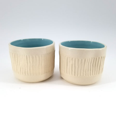 Small Fluted Cups - Arts and Heritage St. Albert