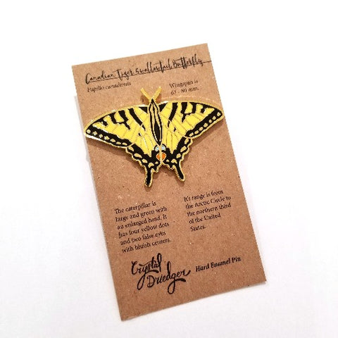 Gold Plated Enamel Pin Canadian-Tiger Swallowtail Butterfly - Arts and Heritage St. Albert