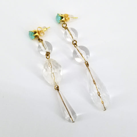 Syrene Drop Earrings Clear - Arts and Heritage St. Albert