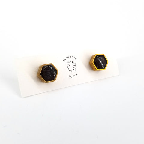 'To The Sea' Galaxy Studs - Small Hexagon Black - Arts and Heritage St. Albert