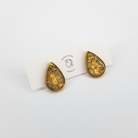 Galaxy Teardrop Studs Champagne - Arts and Heritage St. Albert