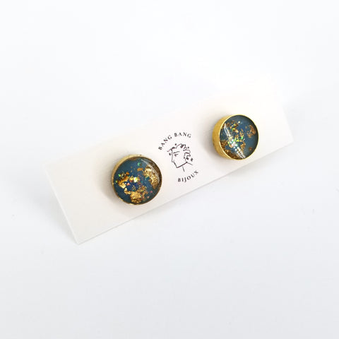 'To The Sea' Galaxy Studs - Small Circle Light Blue - Arts and Heritage St. Albert