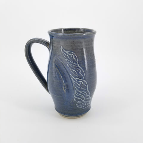 Blue Slip Deco Mugs Pattern 2 - Arts and Heritage St. Albert