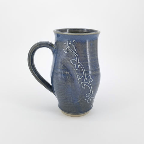 Blue Slip Deco Mugs Pattern 4 - Arts and Heritage St. Albert