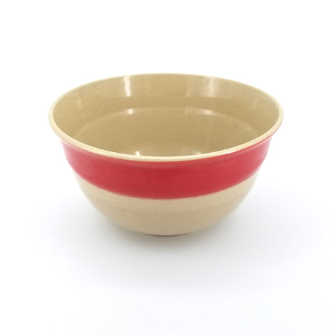 Small Red Rimmed Ceramic Bowl - Arts and Heritage St. Albert