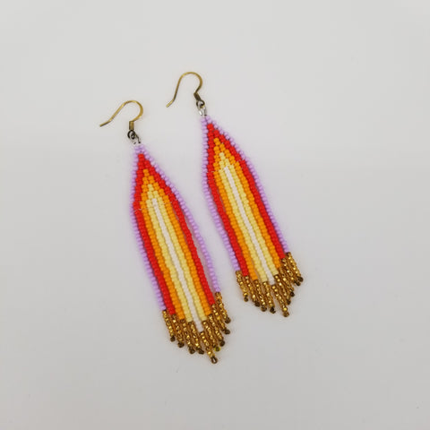 Beaded Fringe Earrings - Arts and Heritage St. Albert