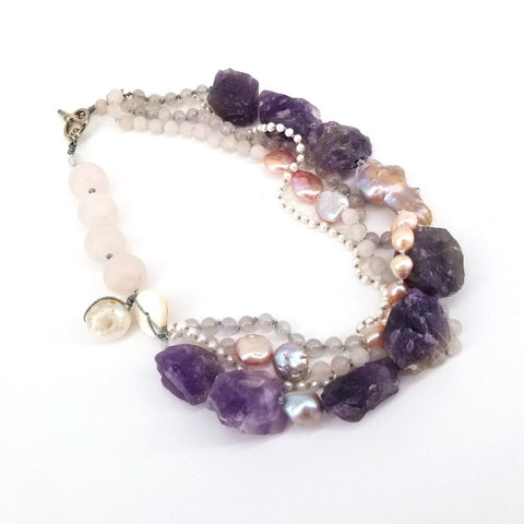 'Pema' Purple Agate Necklace - Arts and Heritage St. Albert