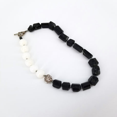 'Pema' Black and White Necklace - Arts and Heritage St. Albert