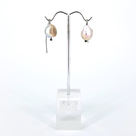 'The Pearl' Irregular Shaped Freshwater Pearl Earrings - Arts and Heritage St. Albert