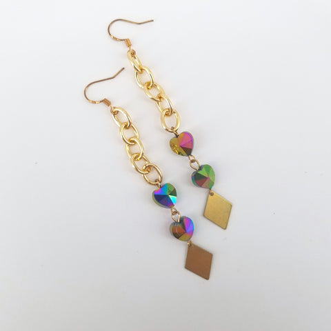 Heart & Brass Earrings - Arts and Heritage St. Albert