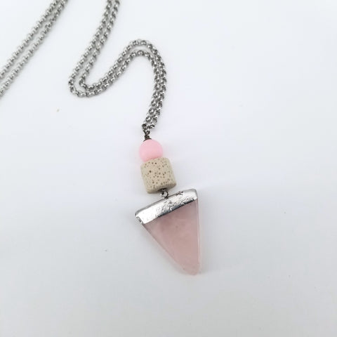 Pink & Lavastone Necklace - Arts and Heritage St. Albert