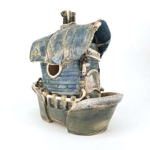 Raku Boat - Ocean Steed - Arts and Heritage St. Albert