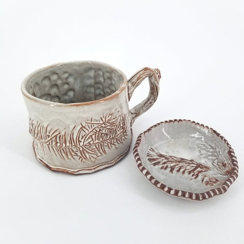 Prairie Embossed Mugs and Trivet Set Style 4 - Arts and Heritage St. Albert