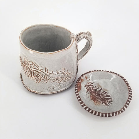 Prairie Embossed Mugs and Trivet Set Style 7 - Arts and Heritage St. Albert