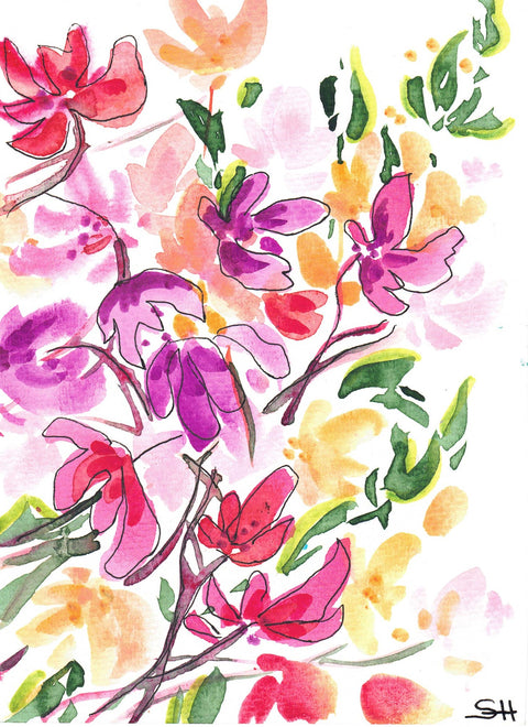 'Floral Series' Original Watercolours Wild Flowers - Arts and Heritage St. Albert