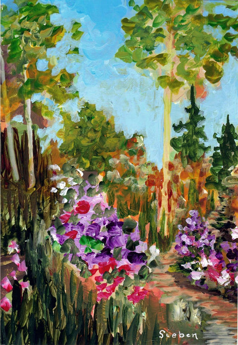 'Landscape Series' Original Painted Art Card Style 4 - Arts and Heritage St. Albert