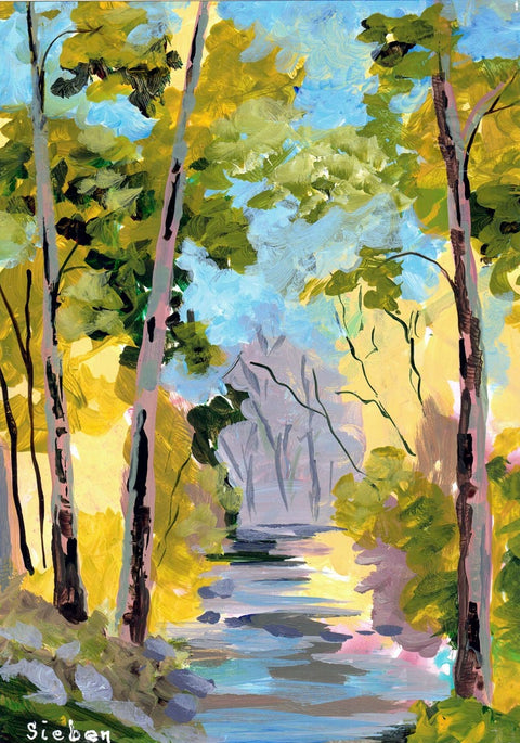 'Landscape Series' Original Painted Art Card Style 6 - Arts and Heritage St. Albert