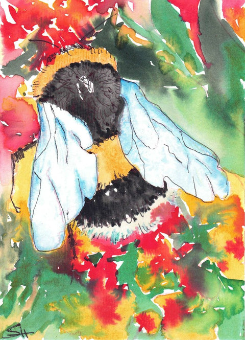 'Animal Series' Original Art Cards Bee - Arts and Heritage St. Albert