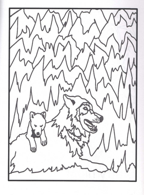 Wolves Large Print Colouring Book - Arts and Heritage St. Albert