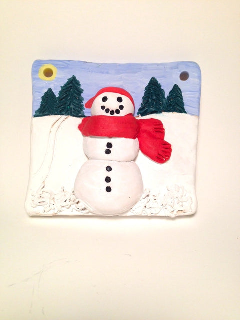 Seasonal + Holidays (K–2) Snowman Plaque (grades K–1) - Arts and Heritage St. Albert