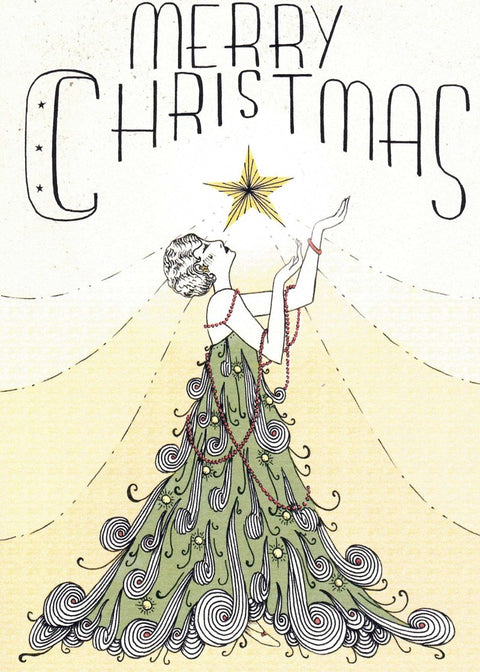 'Christmas' Art Cards by Snake Bite Creations Art Deco Merry Christmas Art Card - Arts and Heritage St. Albert