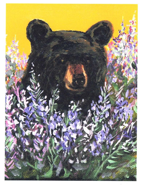 'Bears' Art Cards By Teresa Stieben Bear in the Wildflowers - Arts and Heritage St. Albert