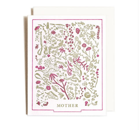 Letterpress Printed Mother's Day Cards Botanical Mother - Arts and Heritage St. Albert