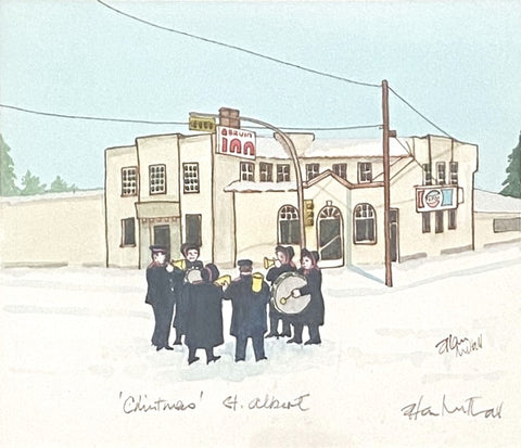 'Christmas St. Albert' Original Watercolour - Arts and Heritage St. Albert