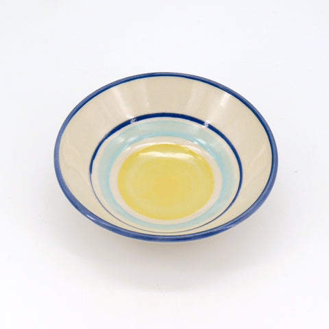 Contemporary Small Blue & Yellow Bowl - Arts and Heritage St. Albert