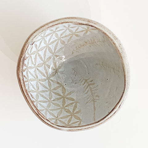 Small Prairie Patterned Embossed Bowl Style 2 - Arts and Heritage St. Albert