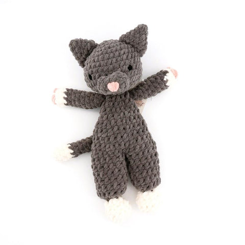 Crocheted Grey Cat 'Snuggler' - Arts and Heritage St. Albert