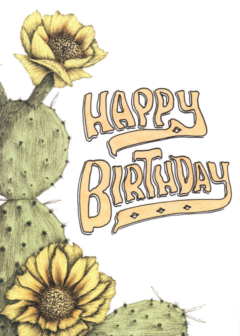 'Birthday' Art Cards by Snake Bite Creations 'Happy Birthday' Cacti Card - Arts and Heritage St. Albert