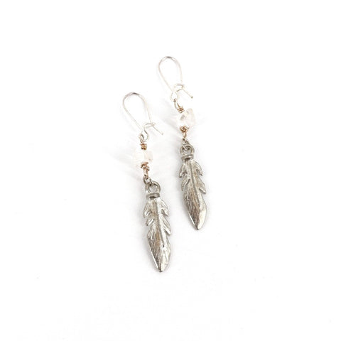 'Plume' Boho Feather Earrings - Arts and Heritage St. Albert