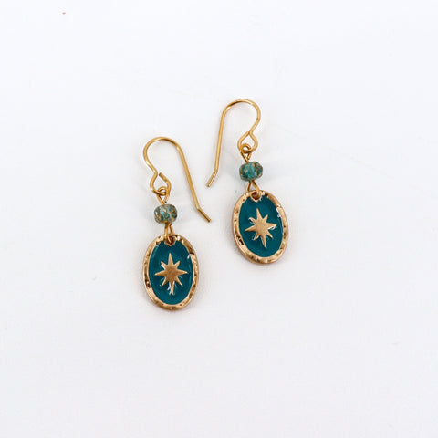 'Stargazer' Earrings Blue - Arts and Heritage St. Albert