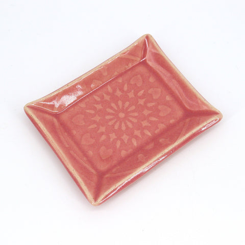 Pink Soap Dish Medium Rectangle - Arts and Heritage St. Albert