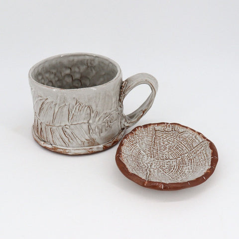 Prairie Embossed Mugs and Trivet Set Style 5 - Arts and Heritage St. Albert