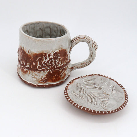 Prairie Embossed Mugs and Trivet Set Style 8 - Arts and Heritage St. Albert