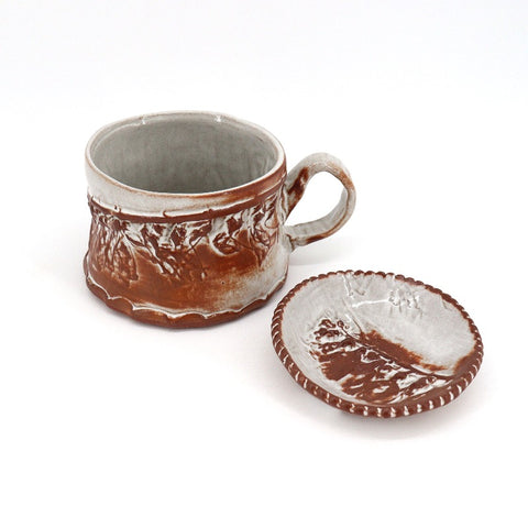 Prairie Embossed Mugs and Trivet Set Style 6 - Arts and Heritage St. Albert