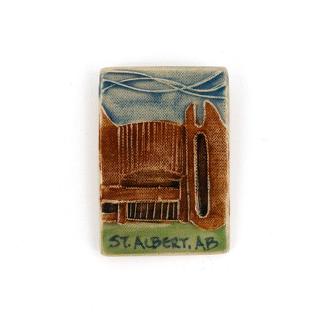 Ceramic St. Albert Magnets St. Albert Place Close Up - Arts and Heritage St. Albert