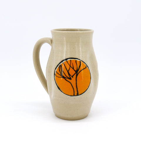 White Mugs with Trees Orange 2 - Arts and Heritage St. Albert