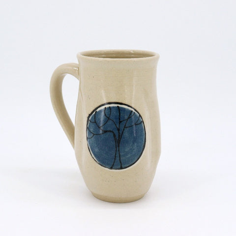 White Mugs with Trees Dark Blue 1 - Arts and Heritage St. Albert