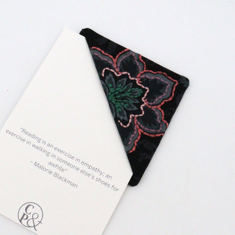 Embroidered Fabric Bookmark Corners Style 2 - Arts and Heritage St. Albert