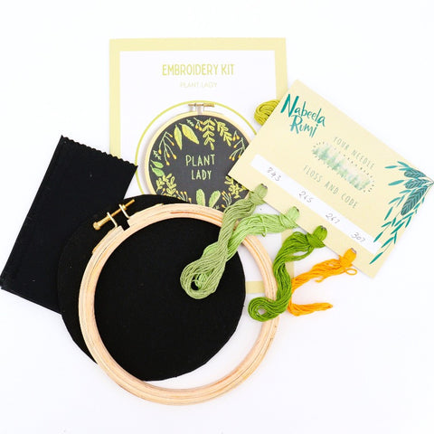 'Plant Lady' Embroidery Kit - Arts and Heritage St. Albert