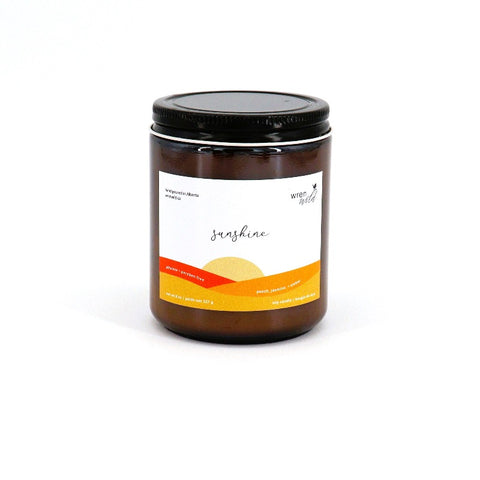 'Sunshine' Peach, Jasmine & Amber Hand Poured Soy Candle - Arts and Heritage St. Albert