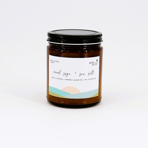 'Wood Sage & Sea Salt' Hand Poured Soy Candle - Arts and Heritage St. Albert