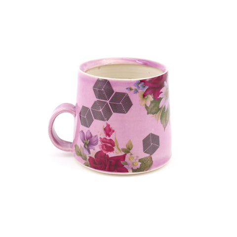 Mugs Decorated with Bits of Floral Style 3 - Arts and Heritage St. Albert